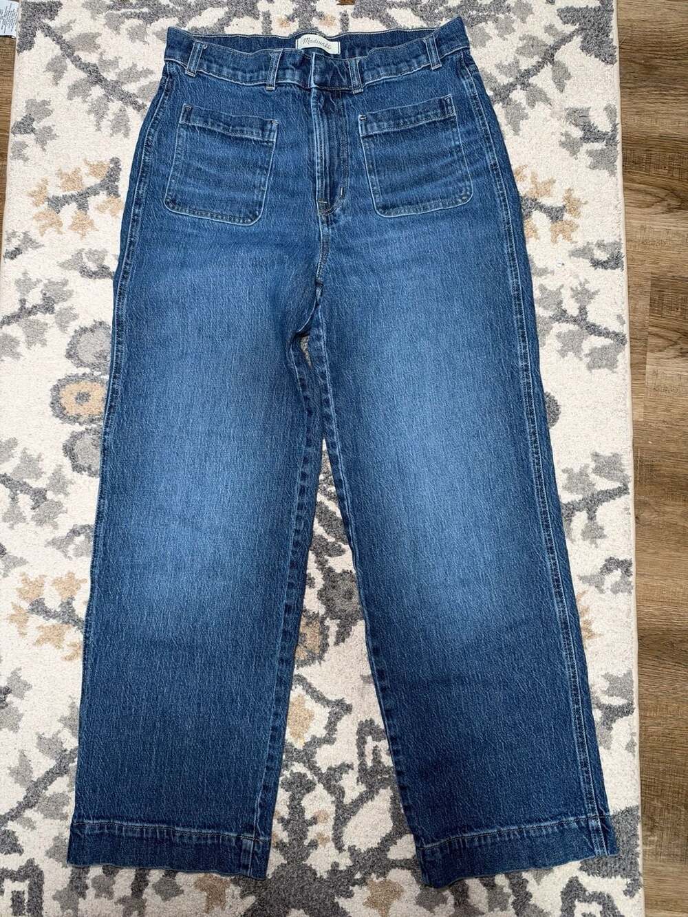 Madewell The Perfect Vintage Wide-Leg Jean Size 29 Blue Denim